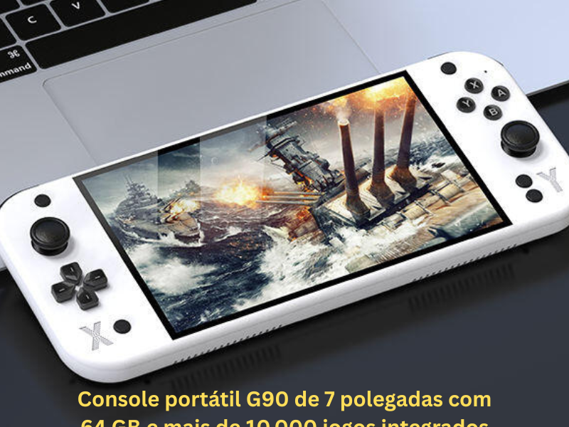 Consola Portátil G90 de 7 Polegadas: Diversão Sem Fim em Suas Mãos