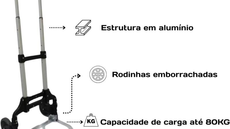 Carrinho Compacto de Duas Rodas: Praticidade e Versatilidade