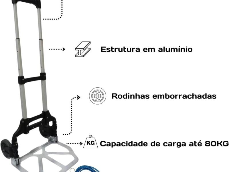 Carrinho Compacto de Duas Rodas: Praticidade e Versatilidade