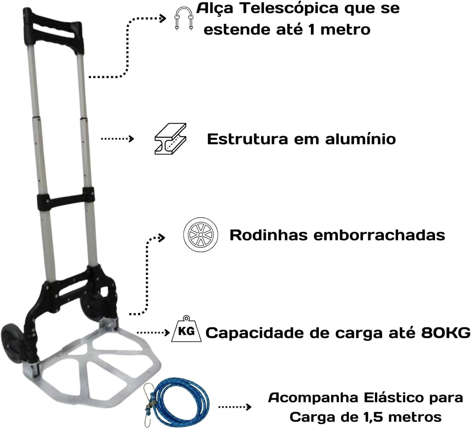 Carrinho Compacto de Duas Rodas: Praticidade e Versatilidade