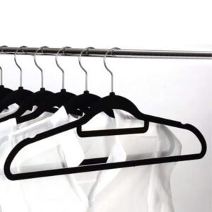 Cabide Slim Velvet Veludo Preto